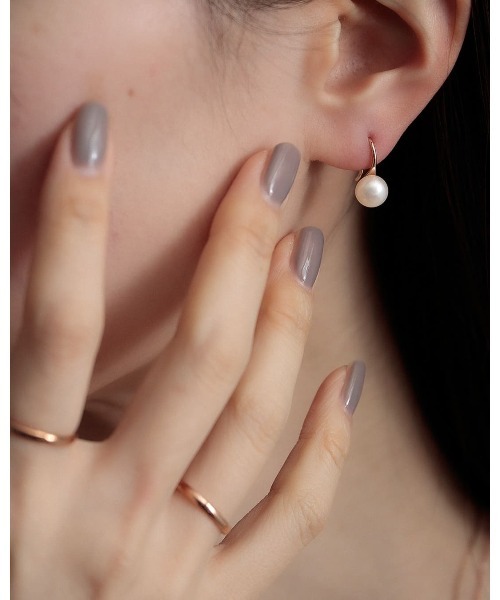 ChooMia(チュミア)の「1粒淡水パールフックピアス(ピアス(両耳用)・レディース・ゴールド/シルバー・FREE)」の8枚目の写真