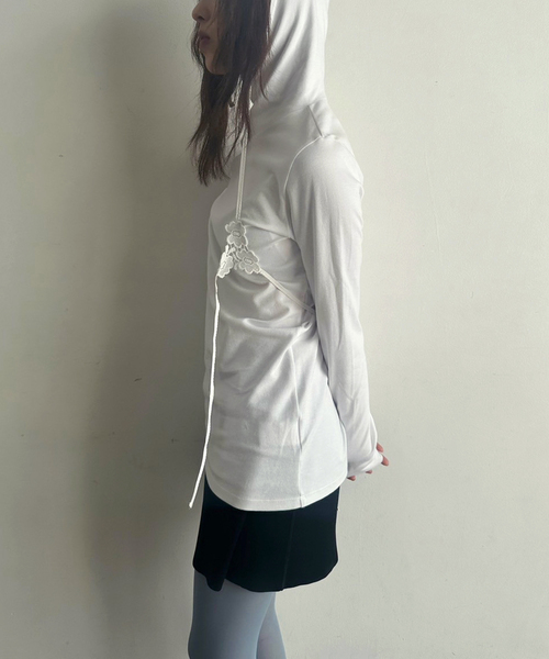 EDIT. FOR LULU(エディットフォールル)の「abc フーディートップ(Tシャツ/カットソー・レディース・ホワイト・FREE)」の1枚目の写真