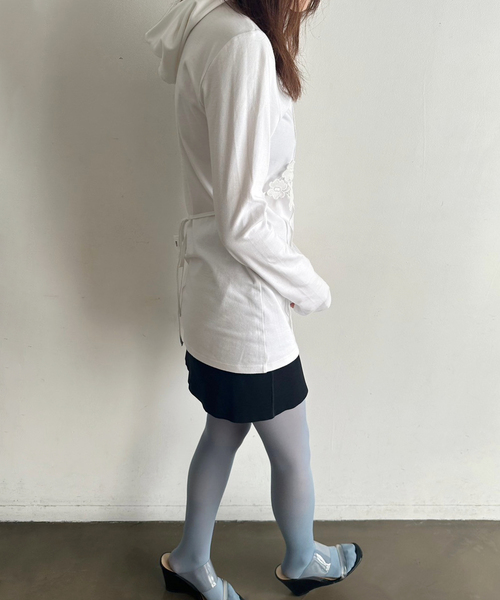EDIT. FOR LULU(エディットフォールル)の「abc フーディートップ(Tシャツ/カットソー・レディース・ホワイト・FREE)」の17枚目の写真