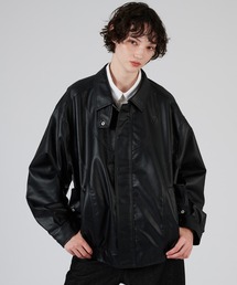 VINTAGE LIKE ARTIFICIAL GRAIN BLOUSON / ヴィンテージライク合皮ブルゾン