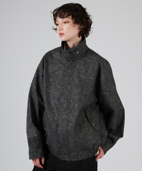 VINTAGE LIKE ARTIFICIAL GRAIN BLOUSON / ヴィンテージライク合