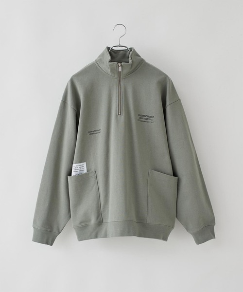 【セール】OLIVEDRAB ハーフジップスウェット（スウェット）｜B.C STOCK（ベーセーストック） 5,775円