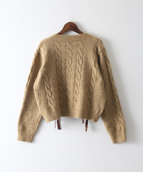 SpRay(スプレイ)の「ケーブルリボンニット(ニット/セーター・レディース・レッド/グレー/ホワイト/ベージュ・FREE)」の18枚目の写真