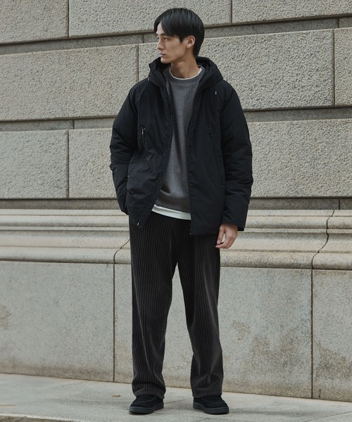 UNDERCOVER 07AW リブ ドッキング ジャケット ハイネック 00s ビッグシルエット ハイネック ボリュームスリーブ中綿ジャケット MONO