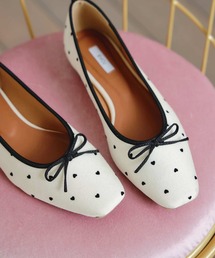 EVOL（イーボル）の「ソフトスクエアトゥバレエ【ブラック・シルバーのみ晴雨兼用】（バレエシューズ）」