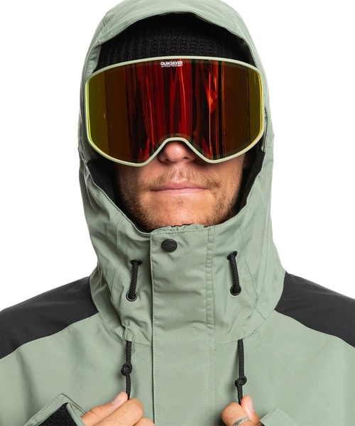 Quiksilver(クイックシルバー)の「RADICALO JK/クイックシルバーカラーブロッキング防水対応スキースノーボードジャケット(マウンテンパーカー・メンズ・ホワイト/カーキ・MEDIUM/LARGE/X-LARGE/SMALL)」の22枚目の写真