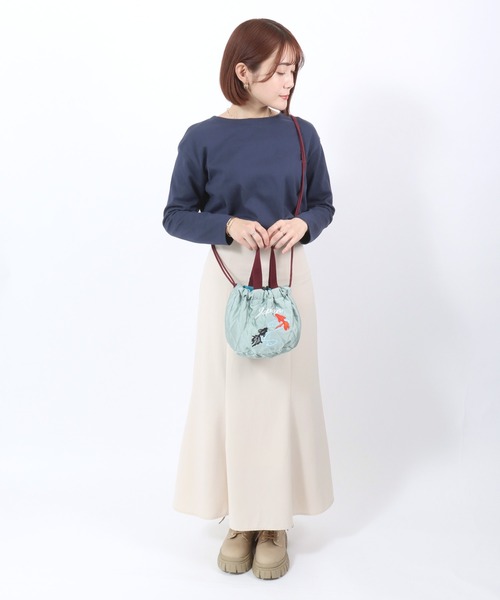 HOUSTON(ヒューストン)の「HOUSTON(ヒューストン)刺繍エフェクトバッグ/巾着ミニショルダー/ユニセックス(ショルダーバッグ・レディース・ブルー/グリーン/オレンジ/イエロー/ブルー系その他/ミント/ピンク/オリーブ/スモークピンク/ブルー系その他2/ネイビー/グリーン系その他/レッド/ライトピンク/ダークグリーン/イエロー系その他/グリーン系その他2/ピンク系その他・FREE)」の19枚目の写真