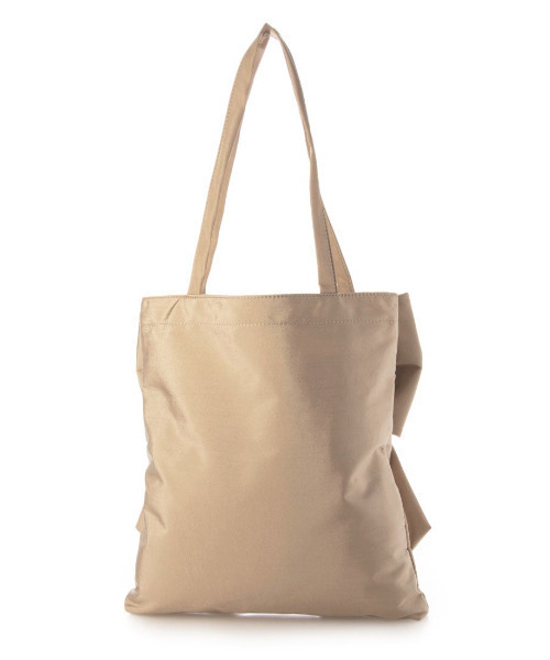 cache cache(カシュ カシュ)の「カシュカシュ cachecache / リボン付タテ型トートバッグ(トートバッグ・レディース・ベージュ/シルバー/ブラック・FREE)」の8枚目の写真