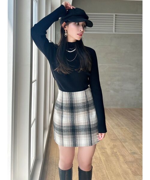 RESEXXY（リゼクシー）の「ハイウエストミニスカート（スカート・レディース・アイボリー/ブラック/その他1・FREE）」の8枚目の写真