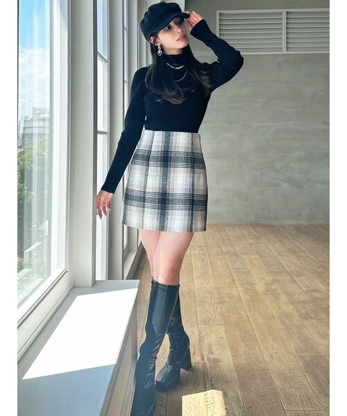 RESEXXY（リゼクシー）の「ハイウエストミニスカート（スカート・レディース・アイボリー/ブラック/その他1・FREE）」の10枚目の写真