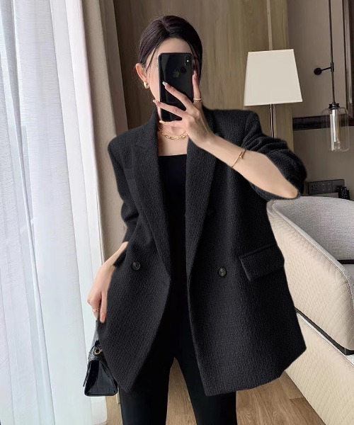 【セール】中綿 オーバーサイズ ダブルテーラードジャケット（テーラードジャケット）｜Ritzy（リッツィー）