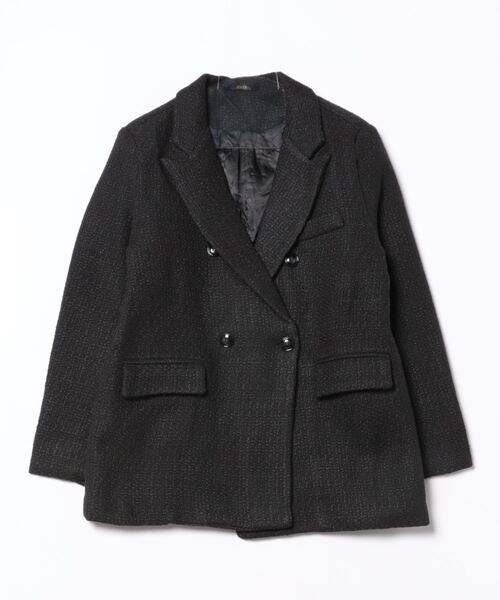 Ritzy(リッツィー)の「中綿 オーバーサイズ ダブルテーラードジャケット(テーラードジャケット・レディース・ブラック/ベージュ・M/L)」の11枚目の写真