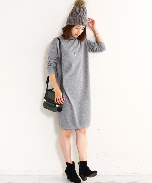 BEAUTY&YOUTH UNITED ARROWS（ビューティーアンドユースユナイテッドアローズ）の「BY∵ フルニードルタートルニットワンピース◆（ワンピース・レディース・ブラック/グレー/ブラウン・FREE）」の5枚目の写真