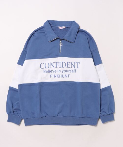 PINKHUNT ピンクハント 切り替え ハーフジップ トレーナー 0108K（スウェット）｜PINKHUNT（ピンクハント）