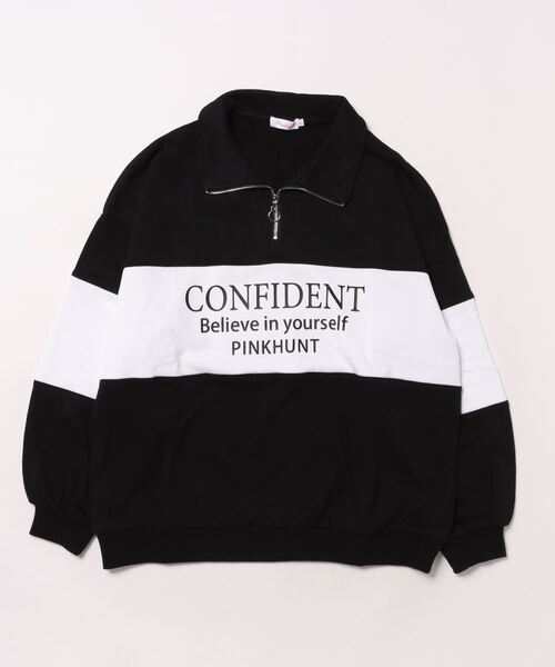 PINKHUNT ピンクハント 切り替え ハーフジップ トレーナー 0108K（スウェット）｜PINKHUNT（ピンクハント）
