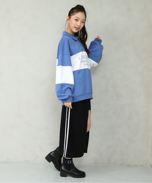 PINKHUNT ピンクハント 切り替え ハーフジップ トレーナー 0108K（スウェット）｜PINKHUNT（ピンクハント）