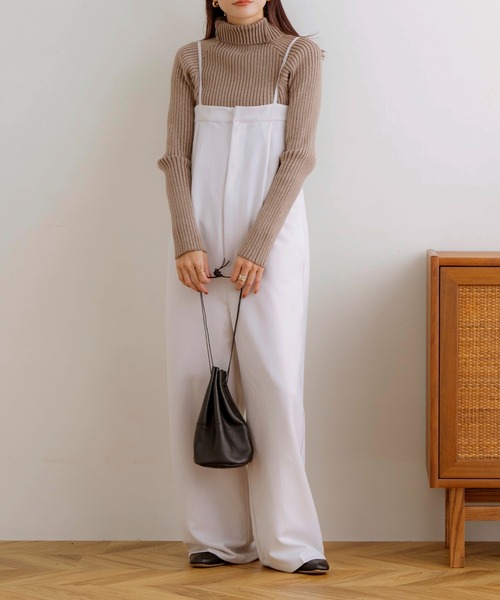 NOAHL(ノアル)の「【NOAHL】ツイルバックデザインサロペット(サロペット/オーバーオール・レディース・グレイッシュベージュ/チャコール/キナリ・FREE)」の14枚目の写真