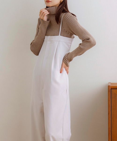 NOAHL(ノアル)の「【NOAHL】ツイルバックデザインサロペット(サロペット/オーバーオール・レディース・グレイッシュベージュ/チャコール/キナリ・FREE)」の18枚目の写真