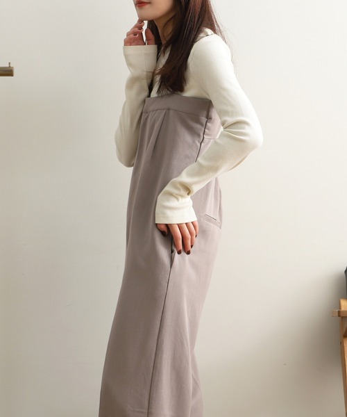 NOAHL(ノアル)の「【NOAHL】ツイルバックデザインサロペット(サロペット/オーバーオール・レディース・グレイッシュベージュ/チャコール/キナリ・FREE)」の22枚目の写真