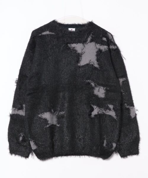 HOOK(フック)の「HOOK -select- 星模様シャギーニット(ニット/セーター・メンズ・ブラック/チョコ・MEDIUM/LARGE)」の16枚目の写真