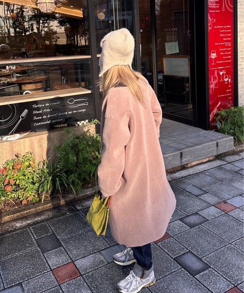 StyleSea（スタイルシー）の「耳当てニットバラクラバ（ニットキャップ/ビーニー・レディース・グレー/ベビーピンク/サックスブルー/アイボリー/ブラック・FREE）」の8枚目の写真