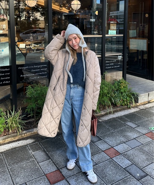 StyleSea（スタイルシー）の「耳当てニットバラクラバ（ニットキャップ/ビーニー・レディース・グレー/ベビーピンク/サックスブルー/アイボリー/ブラック・FREE）」の12枚目の写真