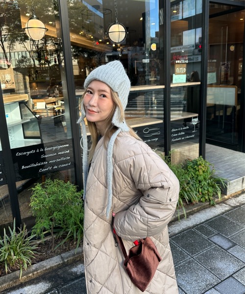 StyleSea（スタイルシー）の「耳当てニットバラクラバ（ニットキャップ/ビーニー・レディース・グレー/ベビーピンク/サックスブルー/アイボリー/ブラック・FREE）」の14枚目の写真