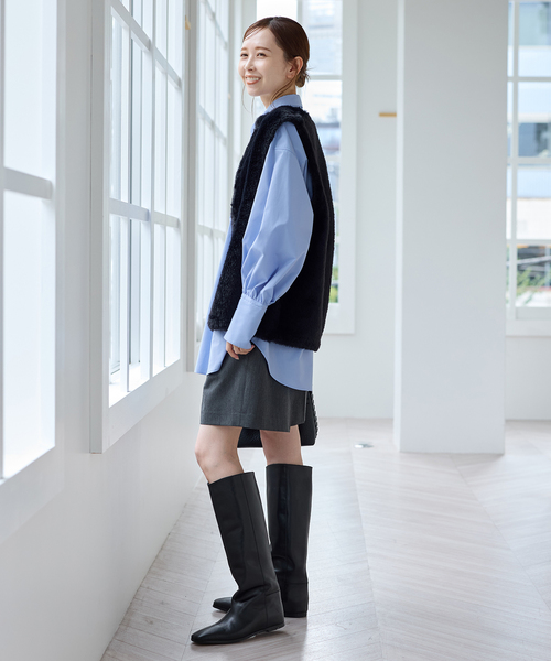 追加2》ダブルフェイスフェザークルーネックベスト（ベスト）｜JOURNAL