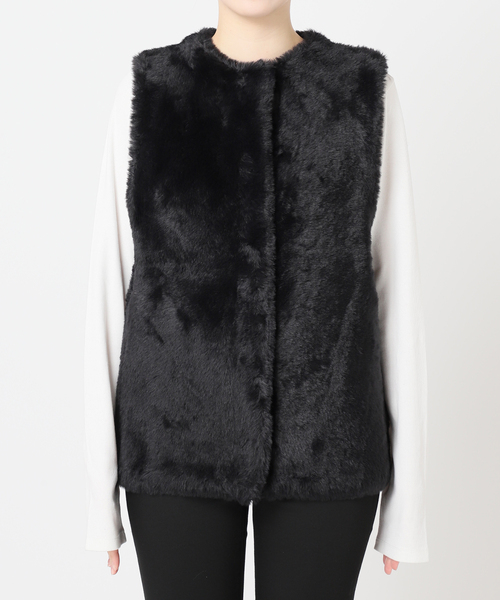 追加2》ダブルフェイスフェザークルーネックベスト（ベスト）｜JOURNAL