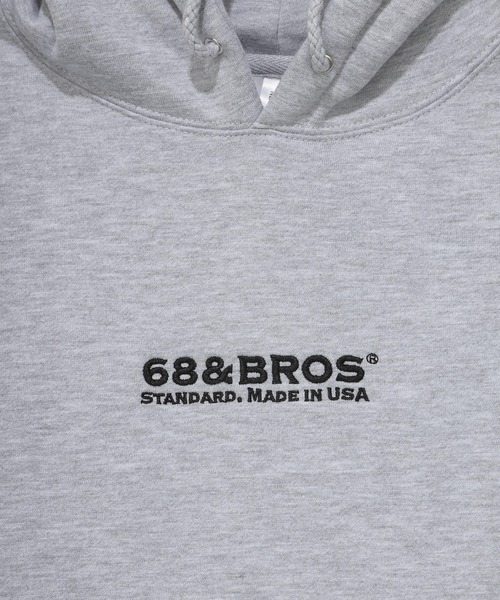 68&brothers(シックスティエイトアンドブラザーズ)の「68&BROTHERS / Hooded Sweat STANDARD emb.(パーカー・メンズ・ヘザーグレー/アクア/ブラック/ネイビー・LARGE/X-LARGE/MEDIUM)」の8枚目の写真
