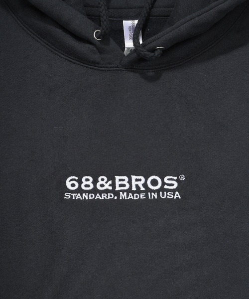 68&brothers(シックスティエイトアンドブラザーズ)の「68&BROTHERS / Hooded Sweat STANDARD emb.(パーカー・メンズ・ヘザーグレー/アクア/ブラック/ネイビー・LARGE/X-LARGE/MEDIUM)」の14枚目の写真