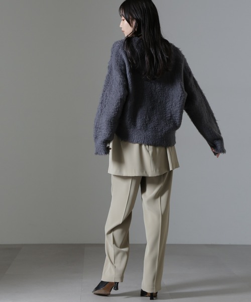 NANO universe（ナノユニバース）の「カール起毛クルーネックニット（ニット/セーター・レディース・ピンク/グレー系その他4/チャコール・FREE）」の15枚目の写真