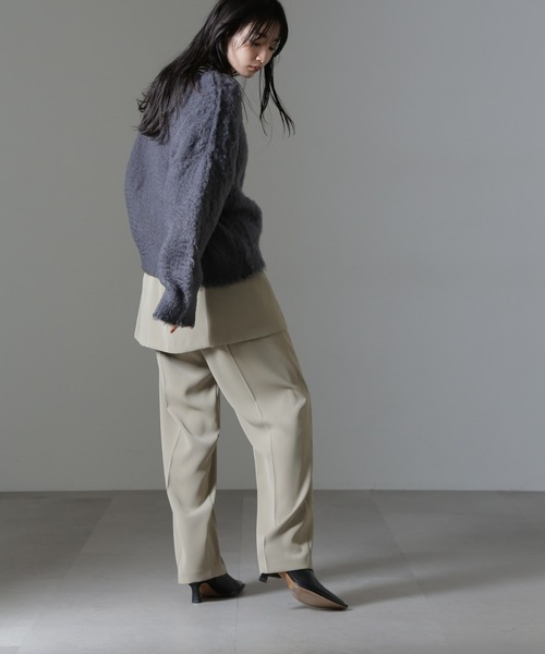 NANO universe（ナノユニバース）の「カール起毛クルーネックニット（ニット/セーター・レディース・ピンク/グレー系その他4/チャコール・FREE）」の16枚目の写真