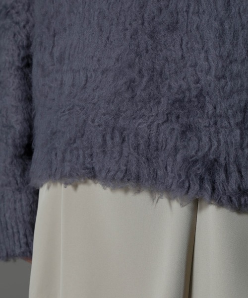 NANO universe（ナノユニバース）の「カール起毛クルーネックニット（ニット/セーター・レディース・ピンク/グレー系その他4/チャコール・FREE）」の12枚目の写真