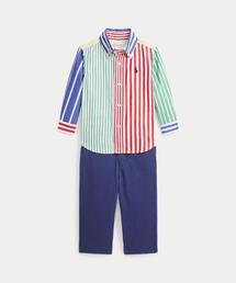 POLO RALPH LAUREN CHILDRENSWEAR（ポロ ラルフ ローレン チルドレンズウェア）の「コットン ファン シャツ & チノ パンツ セット（その他ベビーウェア）」