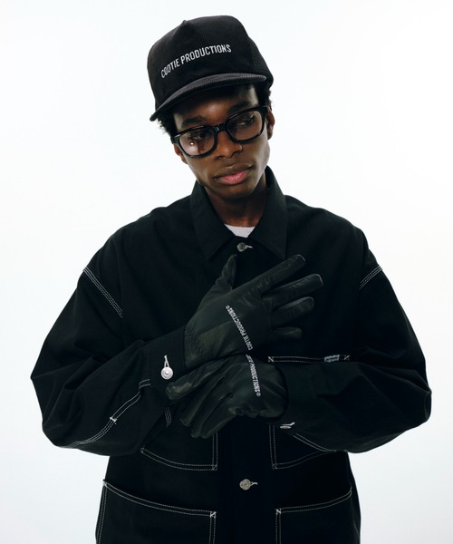 COOTIE PRODUCTIONS（クーティープロダクションズ）の「Leather Glove（手袋・メンズ・ブラック・MEDIUM/LARGE）」の7枚目の写真