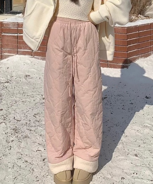 WEGO（ウィゴー）の「WEGO/裏起毛キルティングパフパンツ（その他  