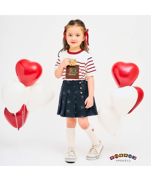 apres les cours(アプレレクール)の「tinybear ロゴ刺繍ハイソックス(ソックス/靴下・キッズ・ブラウン/アイボリー・21/18/15 /12)」の7枚目の写真