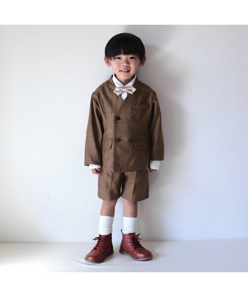 apres les cours(アプレレクール)の「tinybear ロゴ刺繍ハイソックス(ソックス/靴下・キッズ・ブラウン/アイボリー・21/18/15 /12)」の8枚目の写真