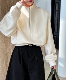 half zip sweat pullover