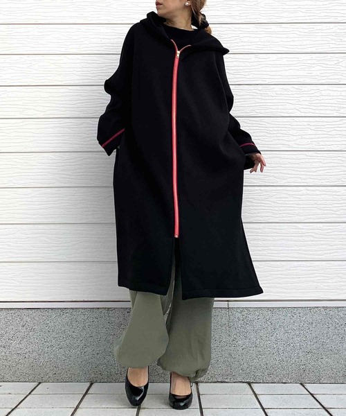 Q（キュー）の「カーゴワイドパンツ（カーゴパンツ・レディース・オリーブ/ネイビー・MEDIUM）」の21枚目の写真