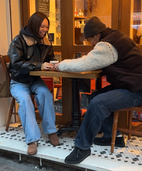 CANAL JEAN（キャナルジーン）の「diggity　フライトブルゾン（ブルゾン・レディース・ブラック/ブラウン・ONE SIZE）」の5枚目の写真