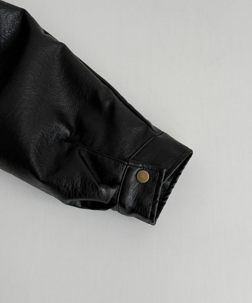 CANAL JEAN（キャナルジーン）の「diggity　フライトブルゾン（ブルゾン・レディース・ブラック/ブラウン・ONE SIZE）」の13枚目の写真