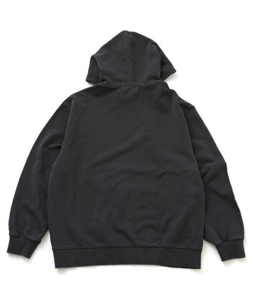 GLAZOS(グラソス)の「【大人向けサイズあり】裏毛・ピグメント加工刺繍ロゴパーカー(パーカー・キッズ・グリーン/チャコールグレー/ブルー・S/LL/L/M)」の8枚目の写真