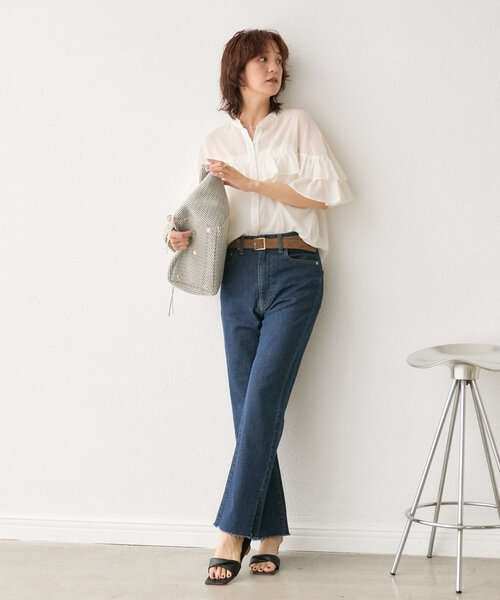 RIVE DROITE（リヴドロワ）の「【MONN.:. （モン）】stretch slitDENIM（デニムパンツ・レディース・ブルー/ネイビー・X-SMALL/MEDIUM/SMALL/LARGE）」の11枚目の写真