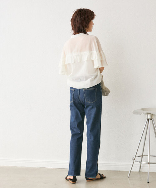 RIVE DROITE（リヴドロワ）の「【MONN.:. （モン）】stretch slitDENIM（デニムパンツ・レディース・ブルー/ネイビー・X-SMALL/MEDIUM/SMALL/LARGE）」の13枚目の写真