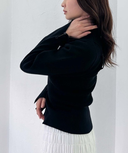 archives(アルシーヴ)の「ポロニットアンサンブル(ニット/セーター・レディース・ブラック/アイボリー/ピンク/グレー・MEDIUM)」の19枚目の写真