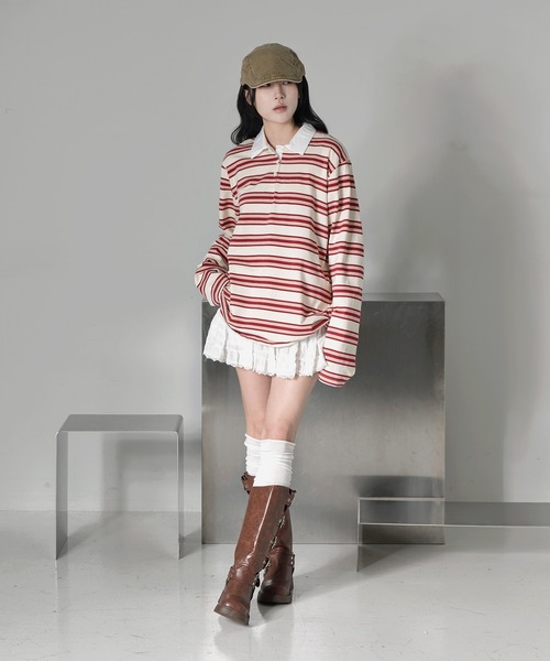 FOLLOWIN（フォロウィン）の「バレエコアローウエストレースミニスカート（スカート・レディース・ブラック/ホワイト・LARGE/MEDIUM/SMALL）」の9枚目の写真