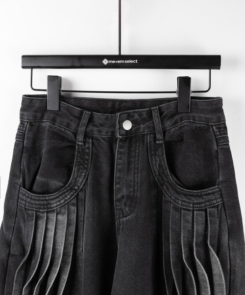 me+em select(ミームセレクト)の「【 4size 】カーゴプリーツブラックヴィンテージワイドデニム /cargo pleated black vintage wide denim(デニムパンツ・レディース・ブラック・X-LARGE/LARGE/MEDIUM/SMALL)」の17枚目の写真