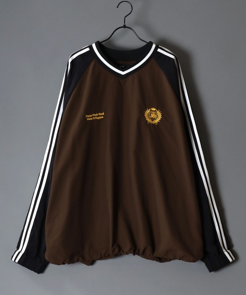 SITRY（シトリー）の「SITRY Nylon Pullover/別注 オーバーサイズ ナイロンプルオーバー ゲームシャツ ユニフォーム ブロークコア セットアップ対応（ナイロンジャケット・メンズ・チャコール/ライトグレー/ブラック/ブラウン・LL/L/M）」の20枚目の写真